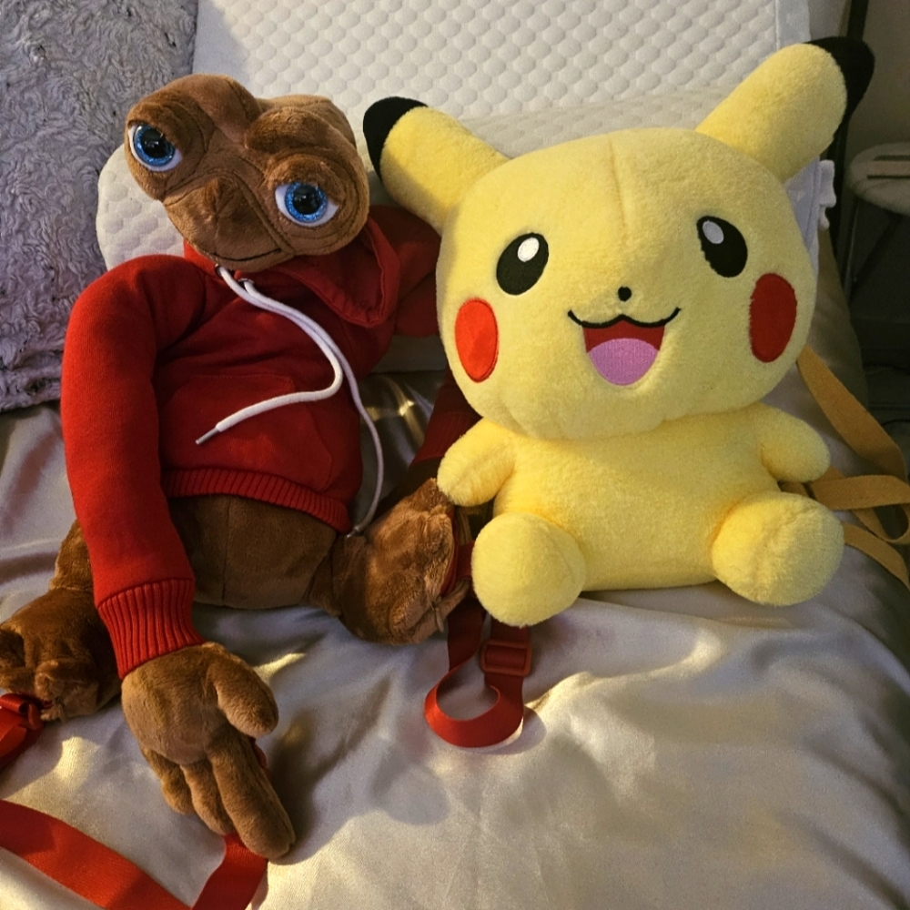 E.T. and Pikachu backpack 🎒